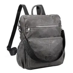CALU - Mochila Cartera Mujer New Monstera Gris