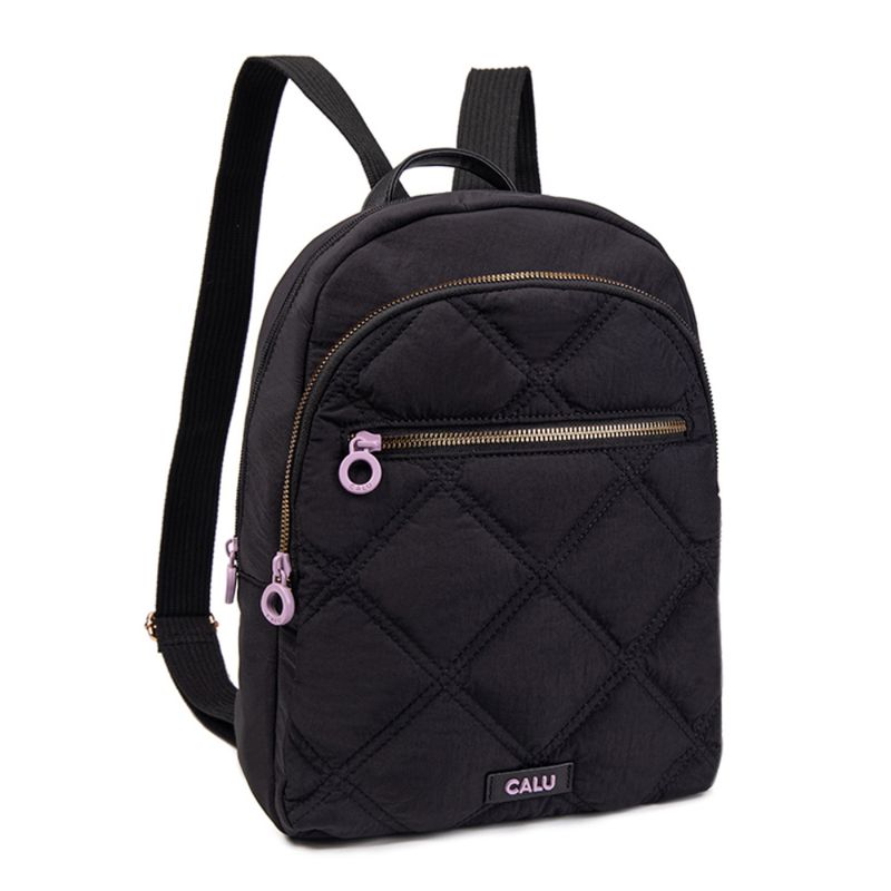 CALU - Mochila Pequeña Quilt Sofia Negro Calu