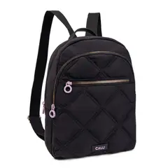 CALU - Mochila Pequeña Quilt Sofia Negro