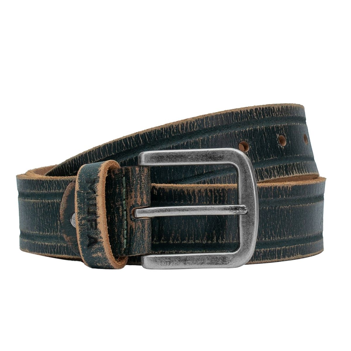 MIURA - Cinturón Miura Hombre Mod.  Nicolas 100% Cuero Natural Diseño Sport