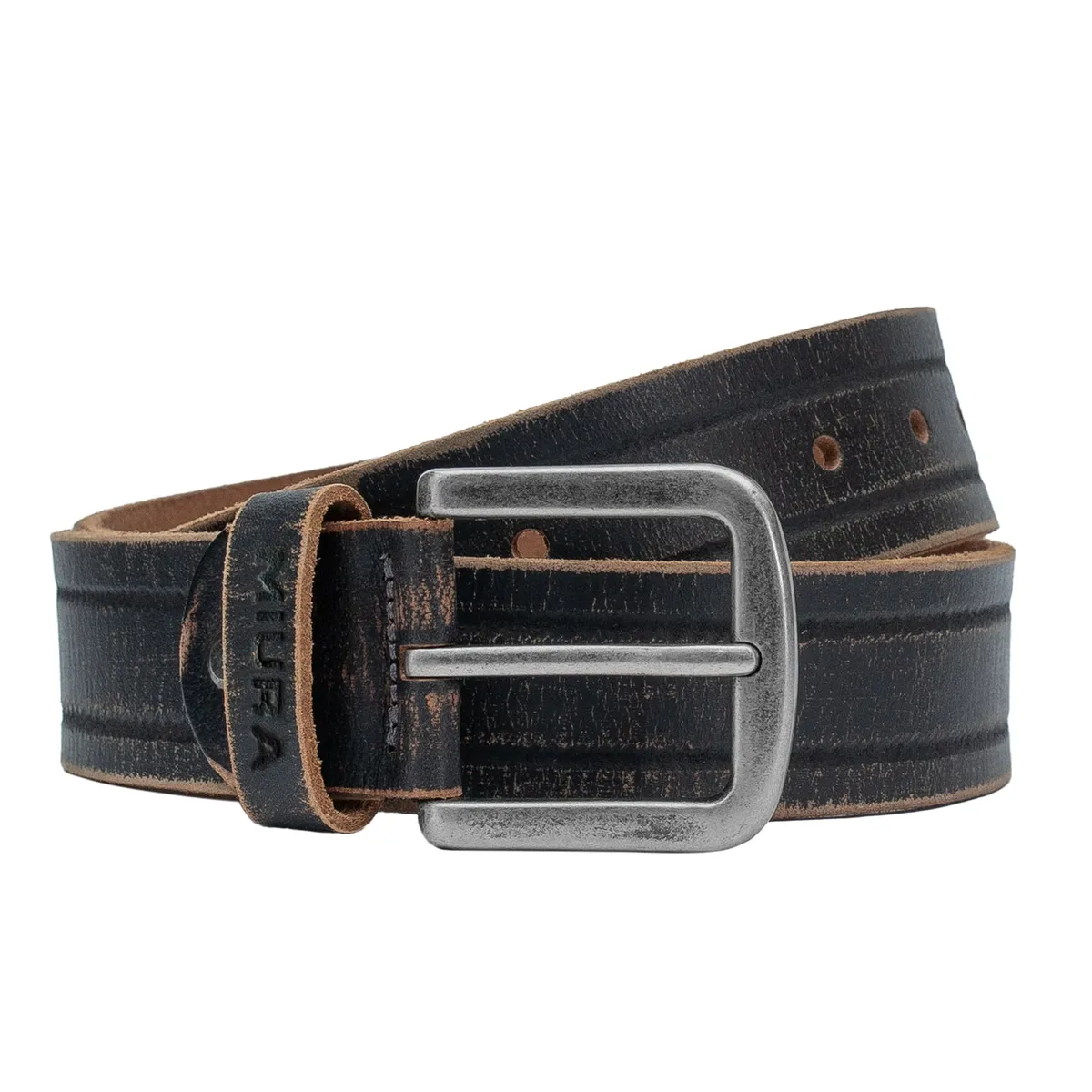 MIURA - Cinturón Miura Hombre Mod.  Nicolas 100% Cuero Natural Diseño Sport
