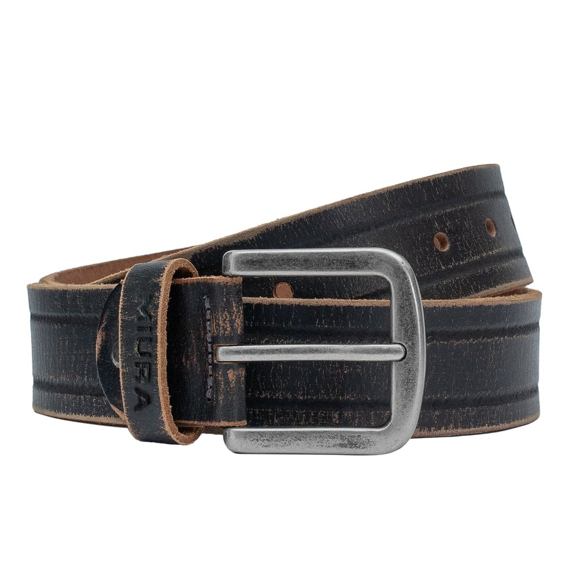 MIURA - Cinturón Miura Hombre Mod.  Nicolas 100% Cuero Natural Diseño Sport