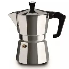 GENERICO - Cafetera Italiana De Aluminio 6 Tazas Cafe Desayuno
