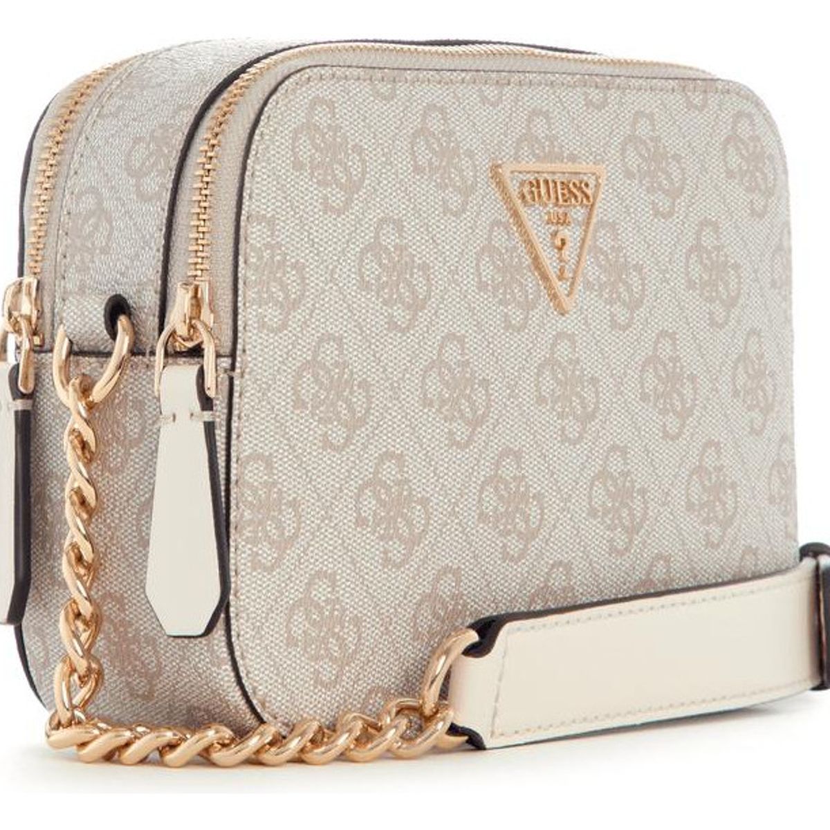 GUESS - Cartera Noelle Camera Crossbody Crema Guess
