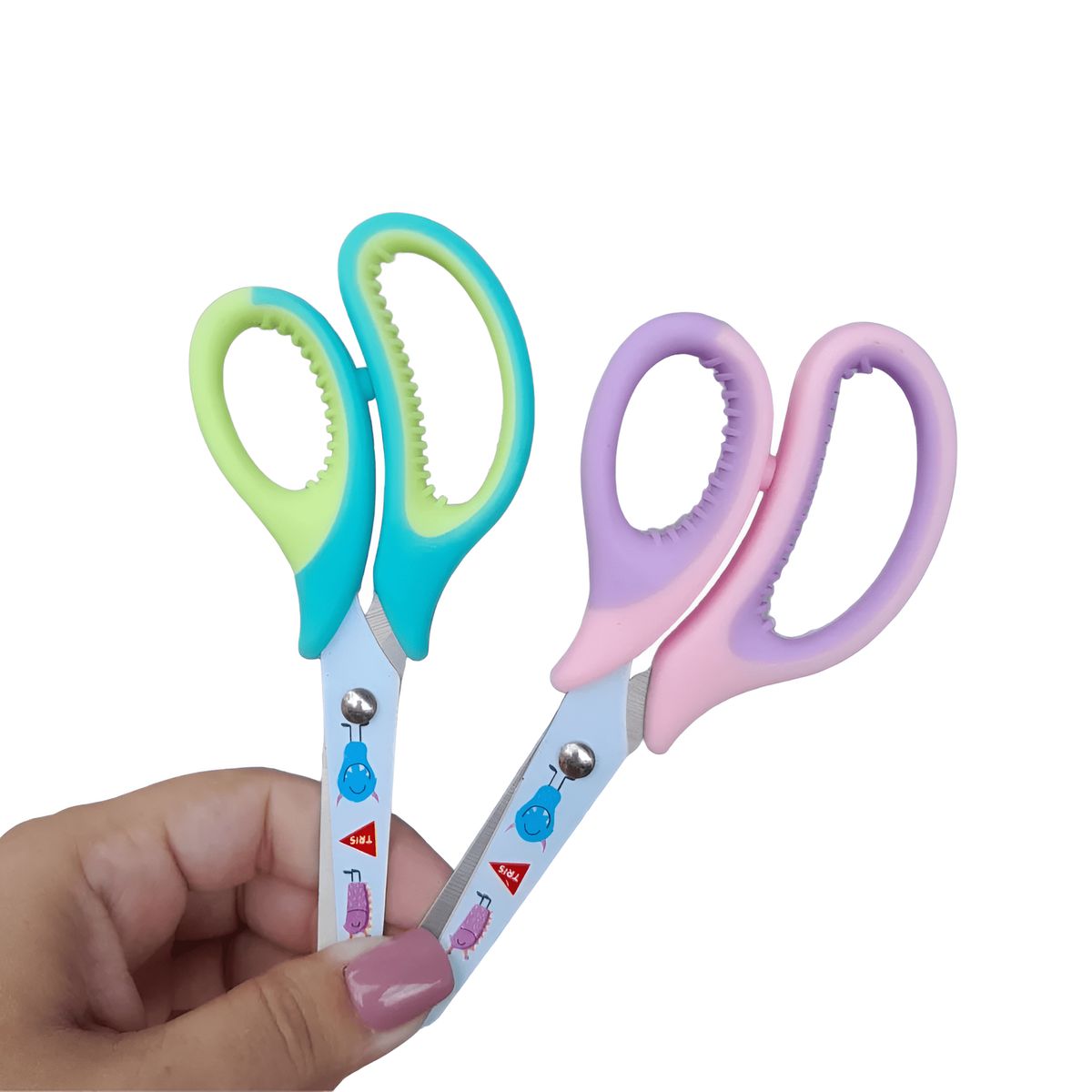 TRIS - Tijera Escolar Ergonómica Flexible Soft Pastel