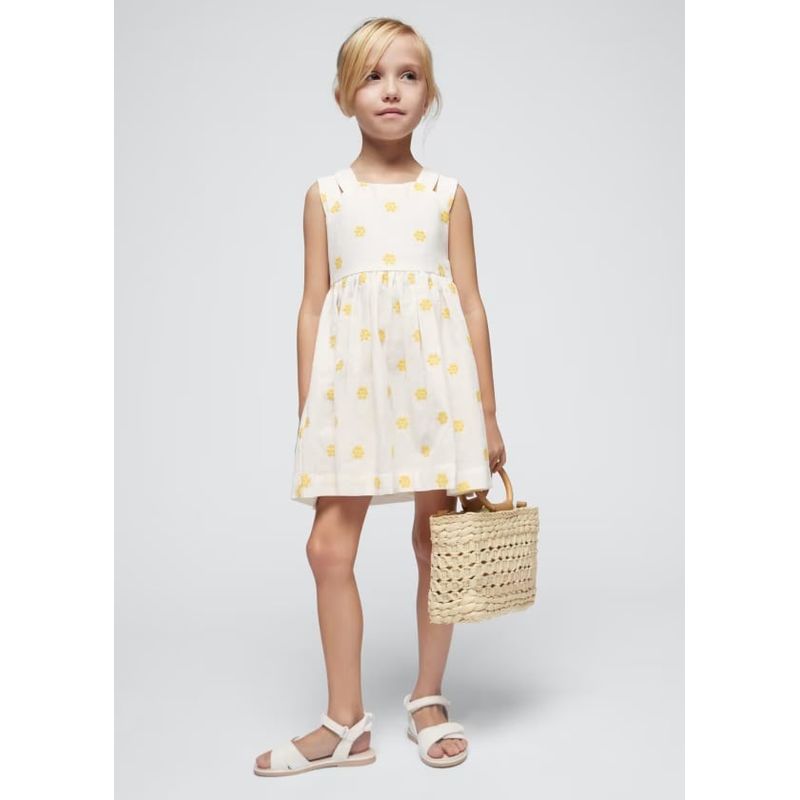 MAYORAL - Vestido jacquard flores niña