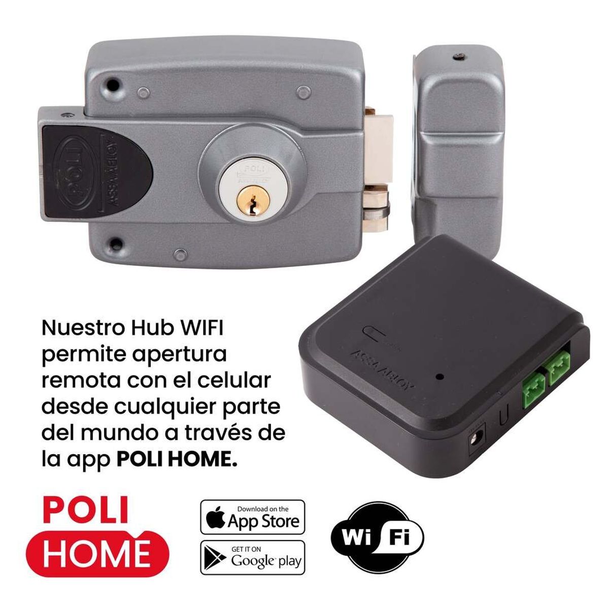 POLI - Pack Smart POLI Connect Wifi + Cerradura Eléctrica 3010