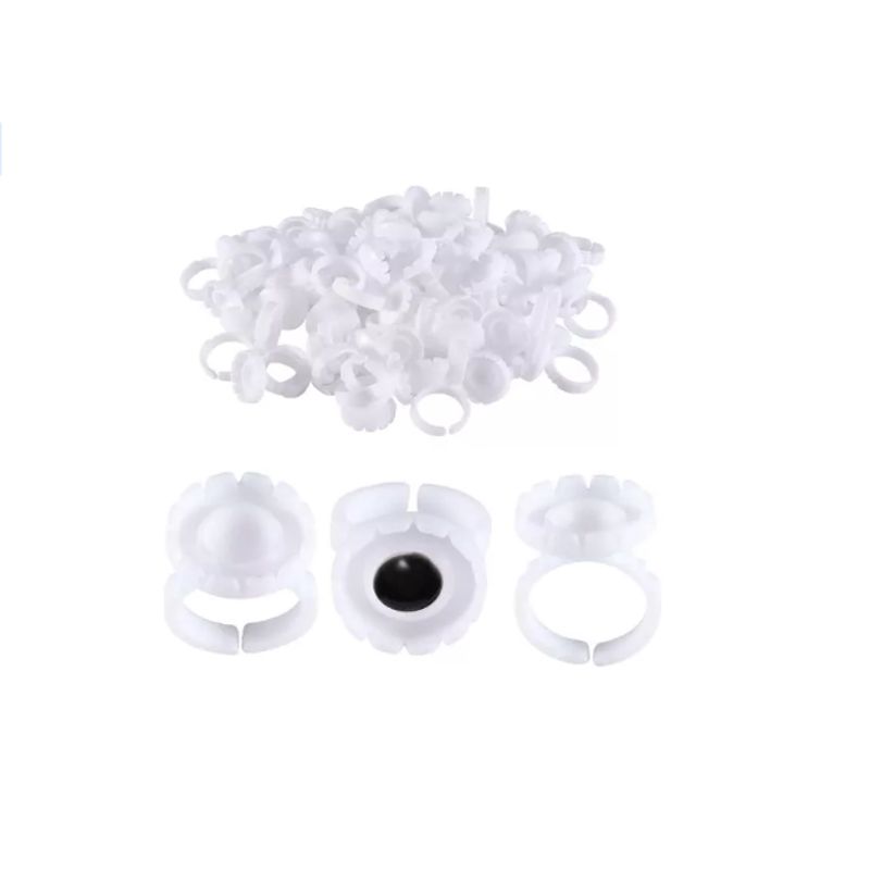 GENERICO - Anillos / Soportes Para Pegamento O Pigmento De 300 Unidades BLANCO