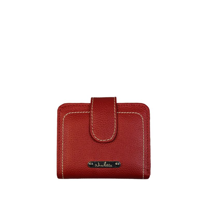 NICOLETTA - Billetera de Mujer Nicoletta  Rojo 100% cuero genuino