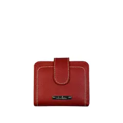 NICOLETTA - Billetera de Mujer Rojo 100% cuero genuino