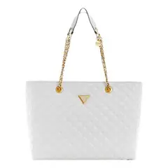 GUESS - Cartera Giully Tote Blanco
