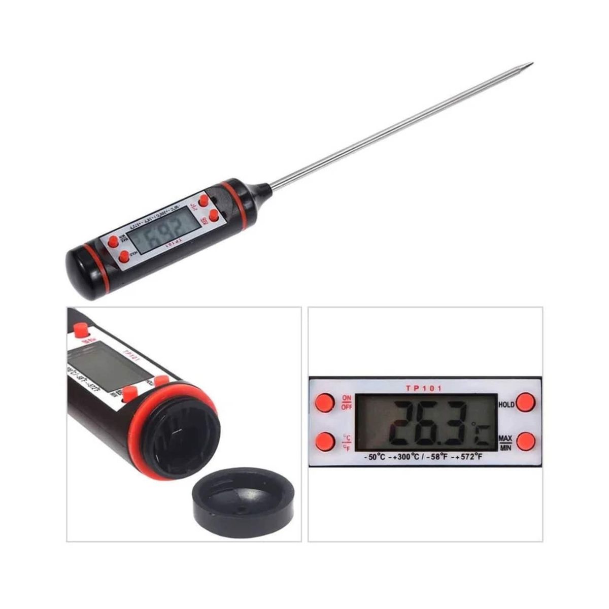 GENERICO - Termómetro Para Medir La Temperatura De Alimentos Cocina