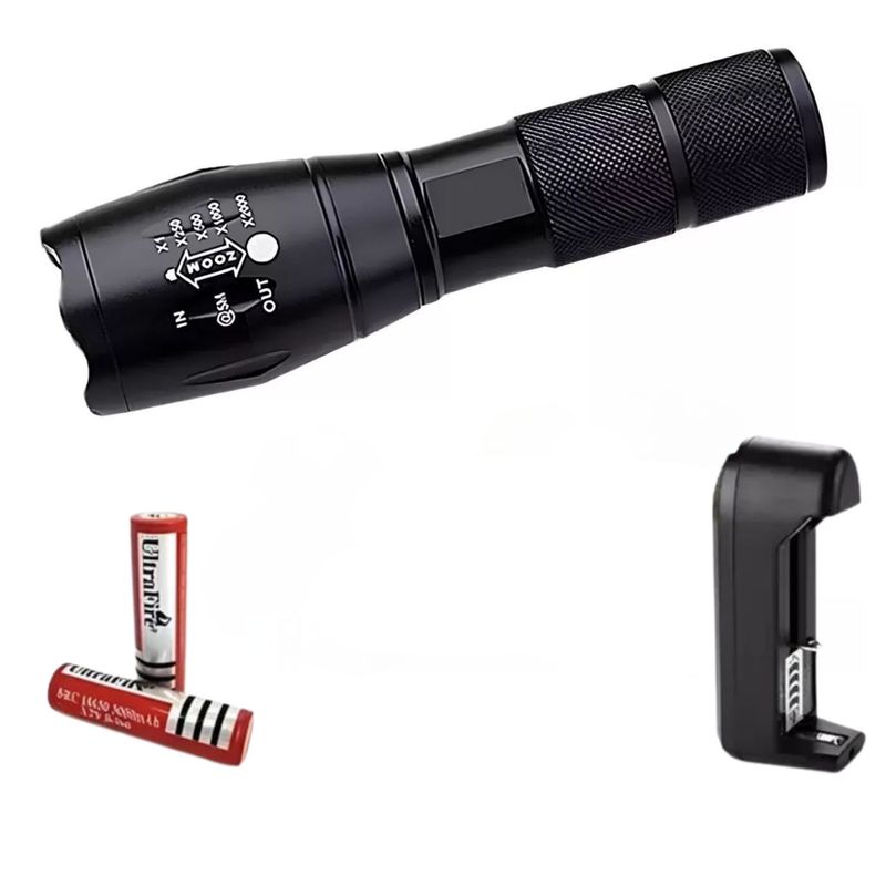 GENERICO - Linterna Led Cree Xml-t6 2000 Lumenes Recargable Cargador