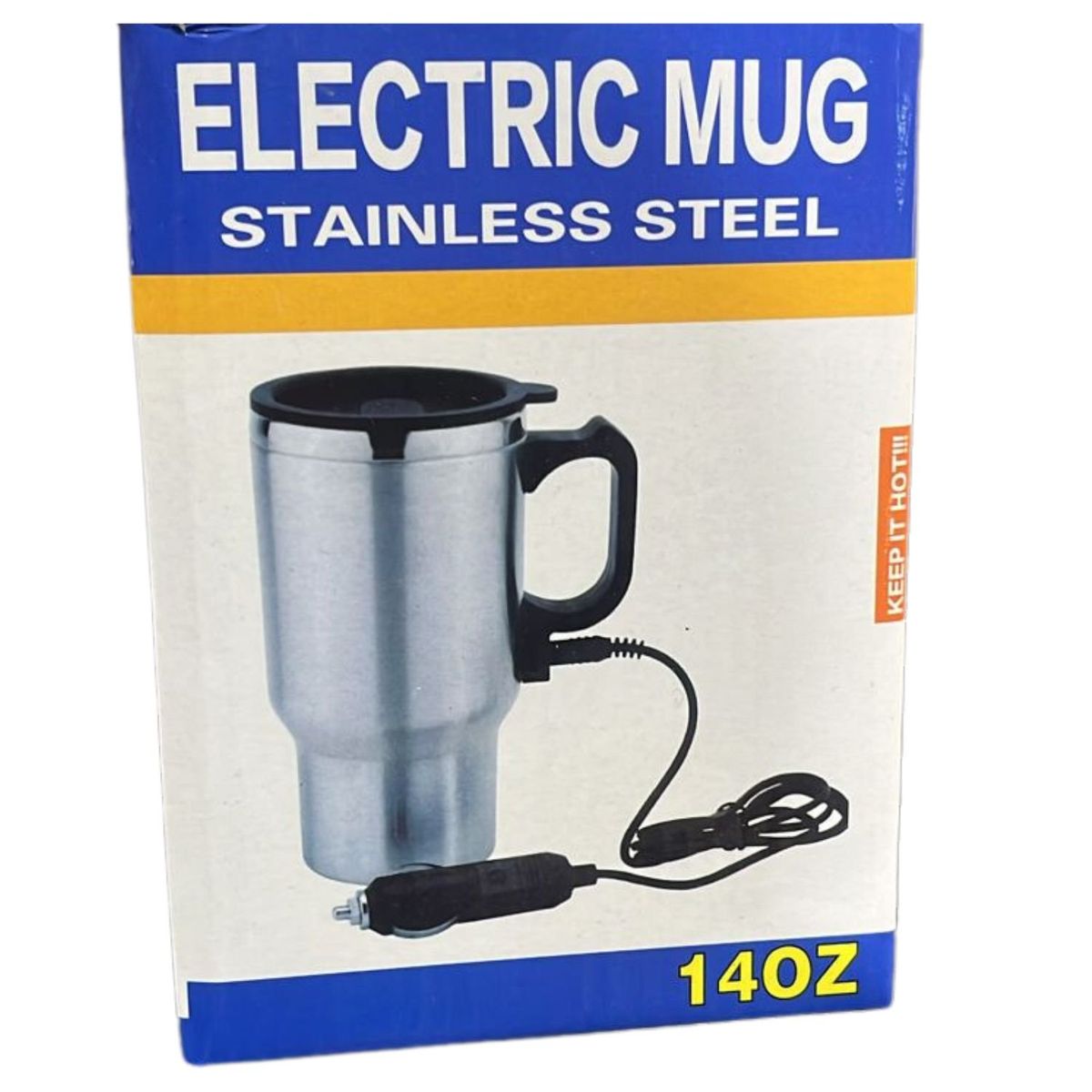 GENERICO - Vaso Auto Acero Tazon Mug 12v 480mL Térmico Conexion Auto