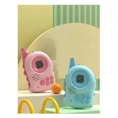 GENERICO - Walkie Talkie Niños Dinosaurio Color Azul Y Rosado Par