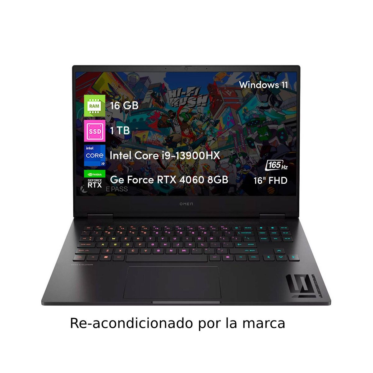 HP - Notebook HP Omen 16 i9 13va 16GB 1TB RTX4060 8GB 16" FHD