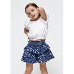 MAYORAL - Conjunto 2 piezas short volantes niña