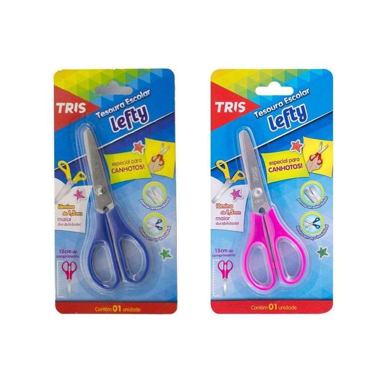 TRIS - Tijera Escolar 13cm para Zurdos