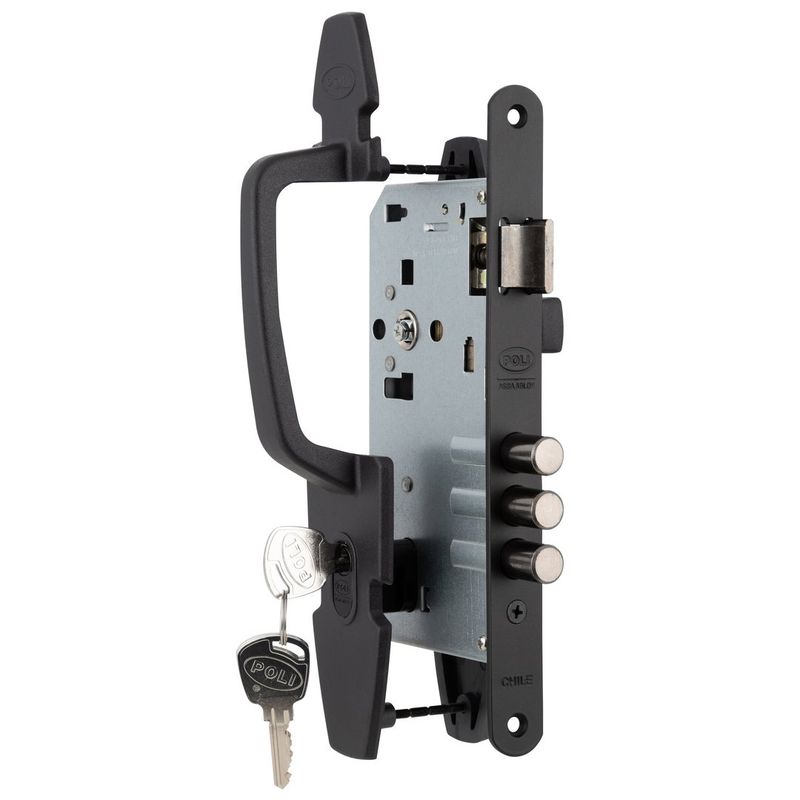 POLI - Cerradura Embutida Nordica Oval B60 Acceso 1/2 c/Tirador