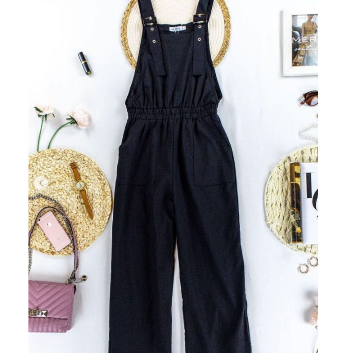 LIKE SHOP - Enterito Premium Jardinera Lino Primavera Mujer 221