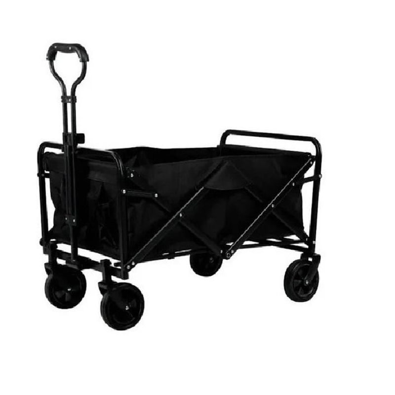 GENERICO - Carrito De Compras Plegable Ideal Para Camping Pro Max Color Negro