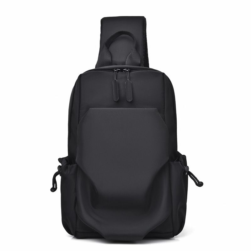 DANWEILE - Mochila Bolsa Pecho Unisex Crossbody Color Puro - Negro