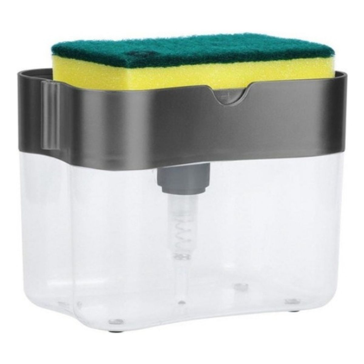 DRASANVI - Dispensador Jabon Lavalozas Bomba Esponja Con Recipiente