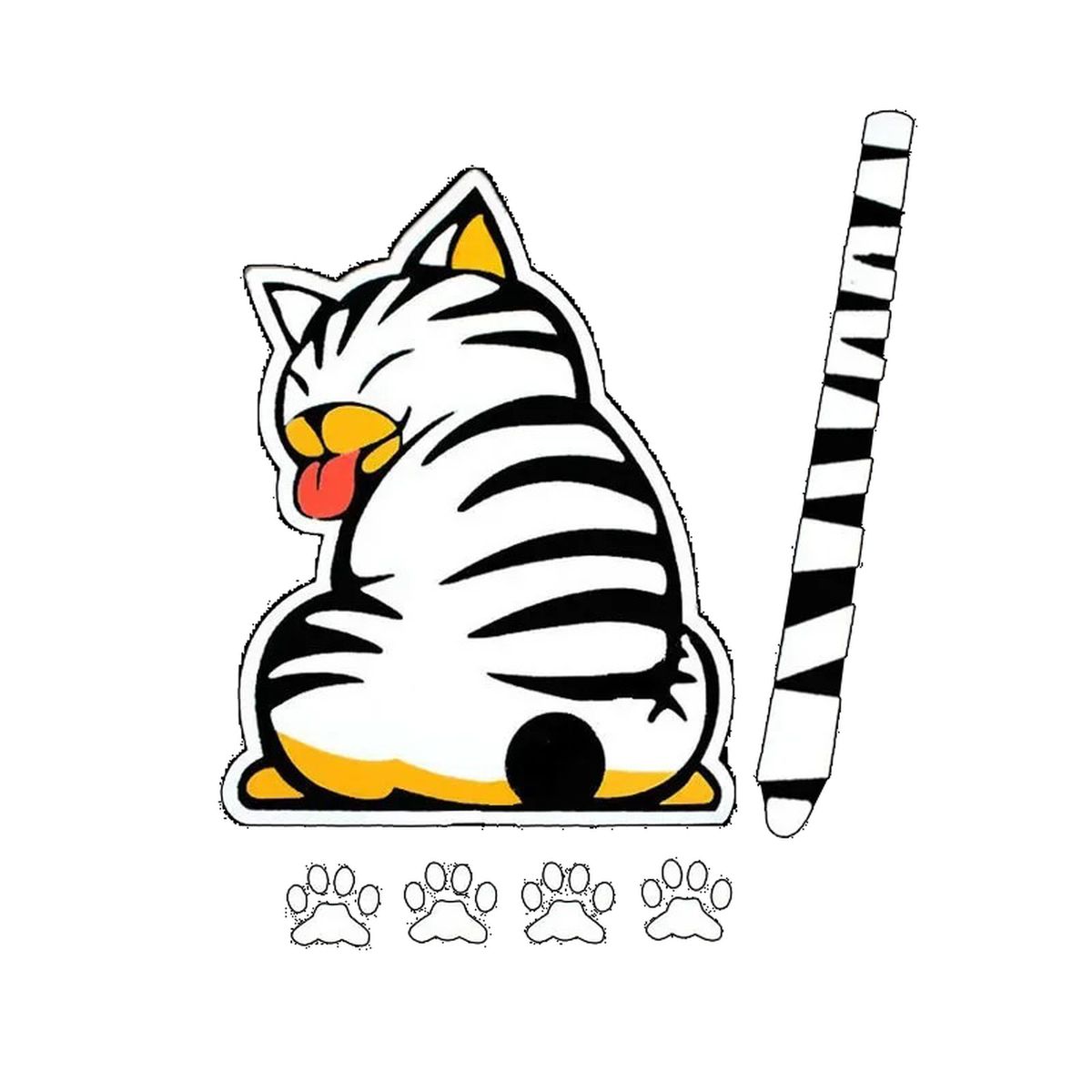 GENERICO - Calcomanía / Sticker - Gato - Parabrizas trasero