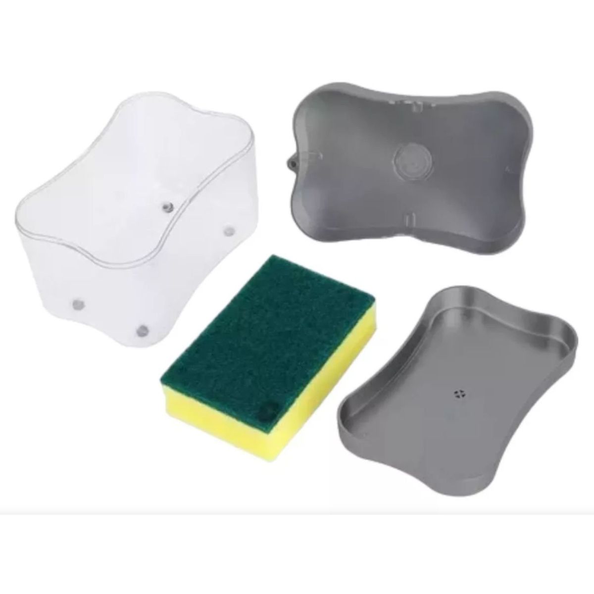 GENERICO - Dispensador Jabon Lavalozas Bomba Esponja Con Recipiente