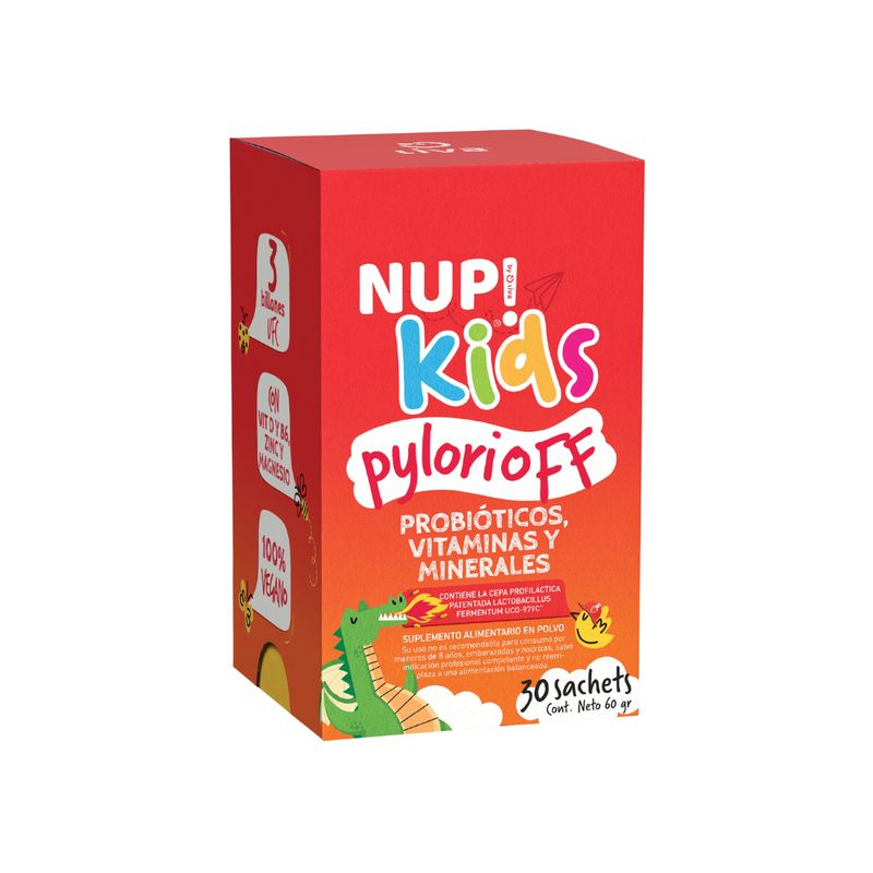 NUP - Probióticos Kids Pylorioff + Vitaminas + Minerales 30un Nup NUP