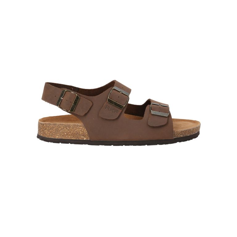 Sandalia Cuero Hombre Commet Café