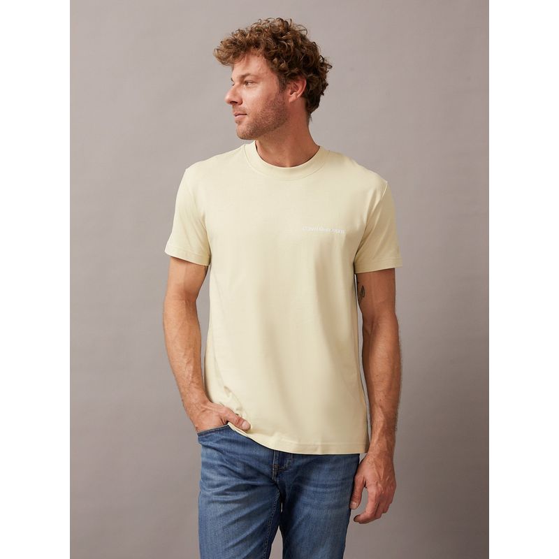 CALVIN KLEIN - Polera Institutional Hombre Verde Calvin Klein
