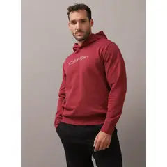 CALVIN KLEIN - Polerón con Gorro Degrade Logo Rojo