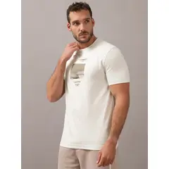 CALVIN KLEIN - Polera Diffused Graphic Blanco