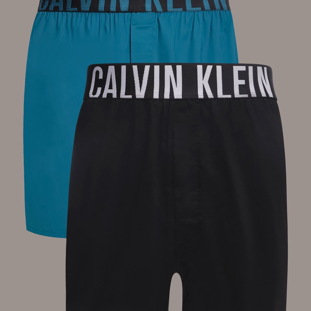 CALVIN KLEIN - Pack 2 Woven Boxer Intense Power Negro Calvin Klein