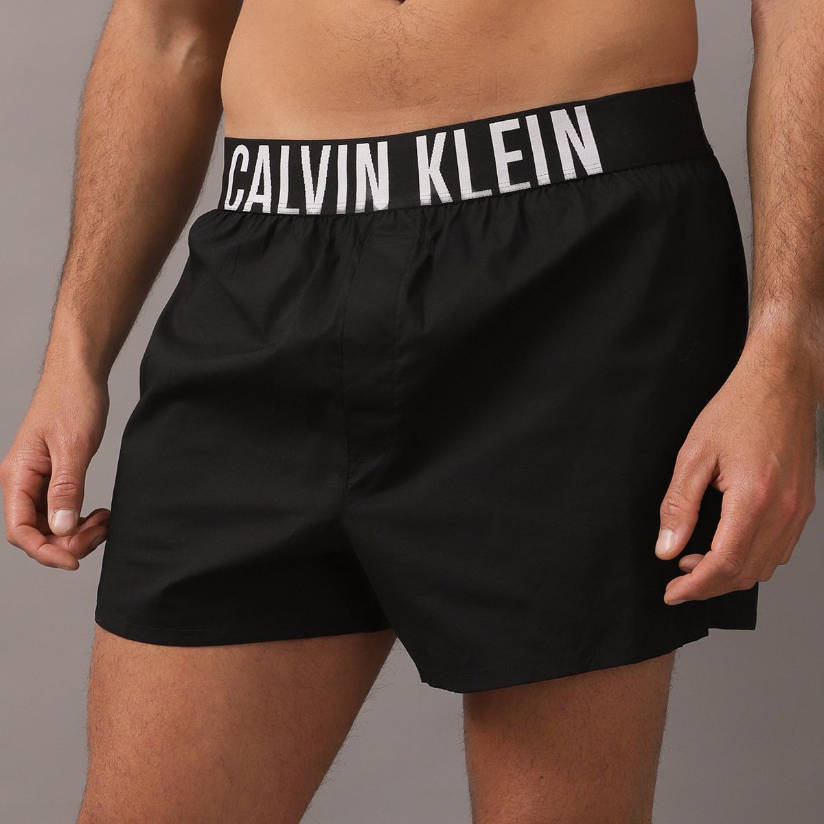 CALVIN KLEIN - Pack 2 Woven Boxer Intense Power Negro Calvin Klein