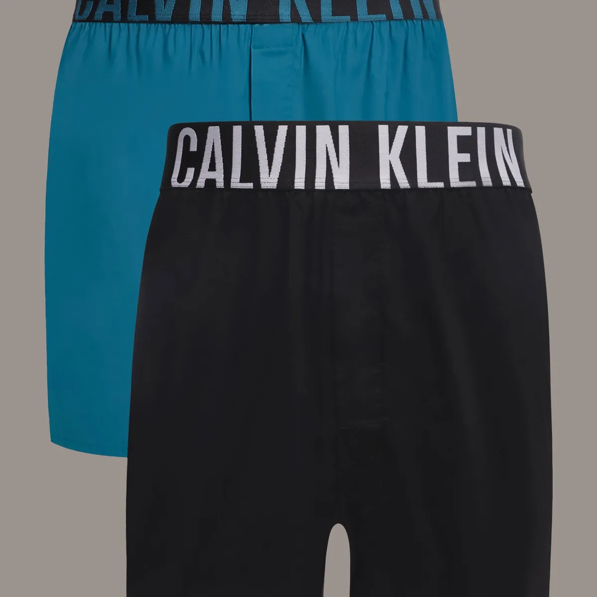 CALVIN KLEIN - Pack 2 Woven Boxer Intense Power Negro Calvin Klein