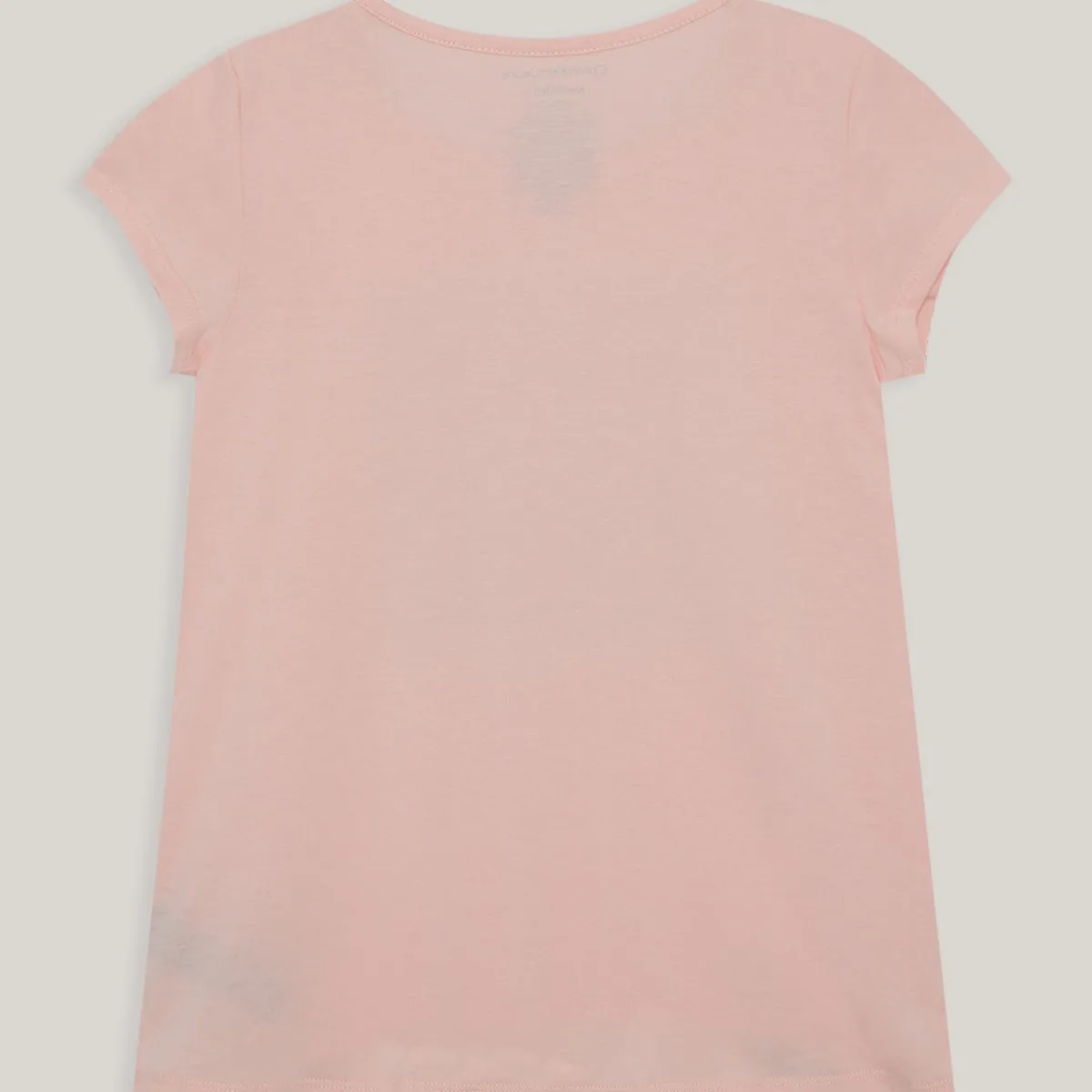 CALVIN KLEIN - Polera Niña Monogram Sequin Rosado Calvin Klein