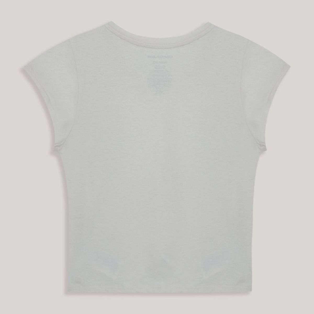 CALVIN KLEIN - Polera Niña Split Monogram Sequin Gris Calvin Klein