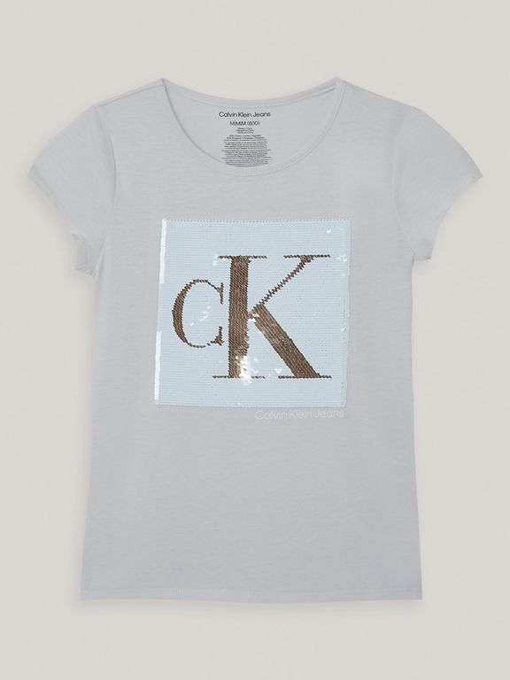 Polera Nina Monogram Sequin Blanco Blanco S