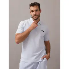 CALVIN KLEIN - Polo Thermo Tech Logo Azul