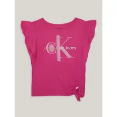 CALVIN KLEIN - Polera Niña Flange Fucsia