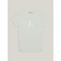 CALVIN KLEIN - Polera Niña Iridescent Ck Slim Beige