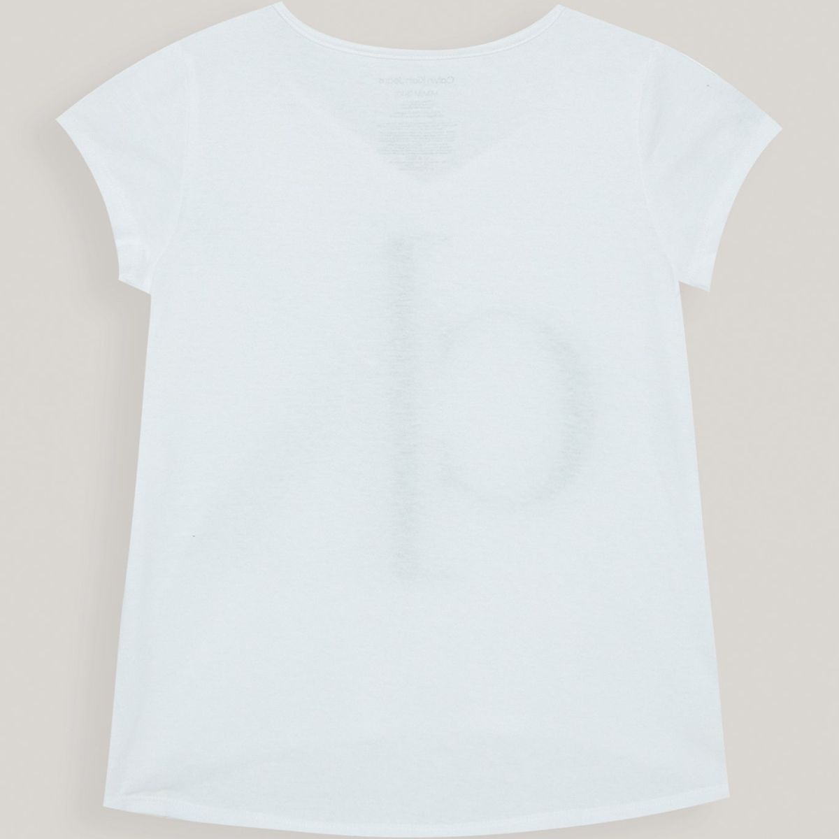 CALVIN KLEIN - Polera Niña Split Monogram Blanco Calvin Klein