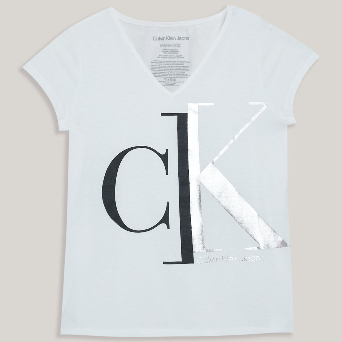 CALVIN KLEIN - Polera Niña Split Monogram