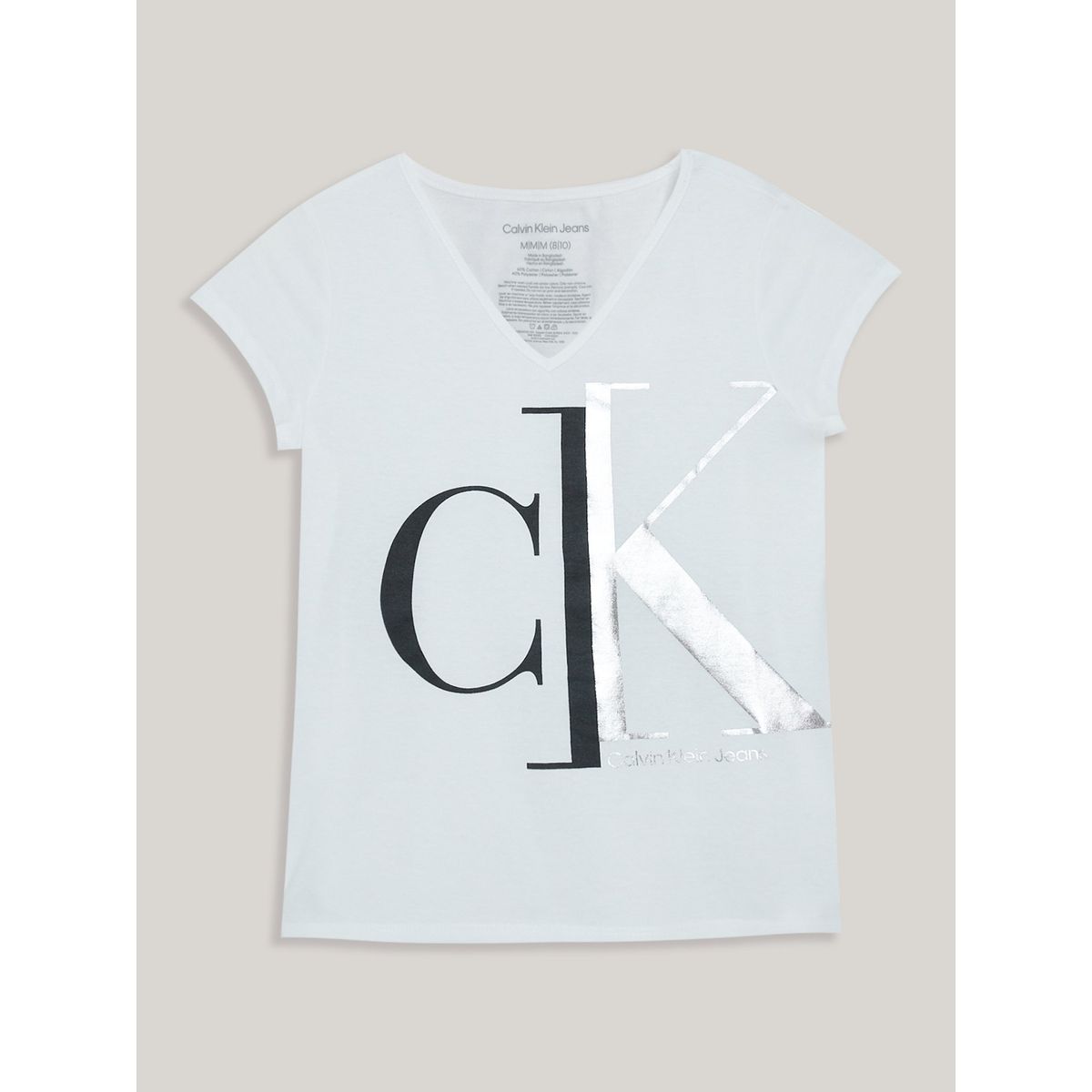 CALVIN KLEIN - Polera Niña Split Monogram