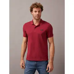 CALVIN KLEIN - Polo Stretch Slim Rojo