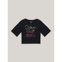 Polera Oversize Niña Glow Negro