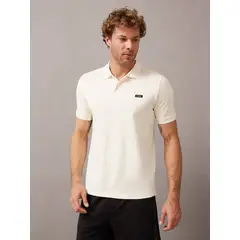 CALVIN KLEIN - Polo Stretch Slim Blanco