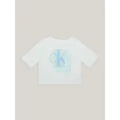 CALVIN KLEIN - Polera Niña Layered Blanco